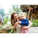 Prince Louis and Kate Middleton at the Back to Nature Garden at the Chelsea Flower Show, May 2019