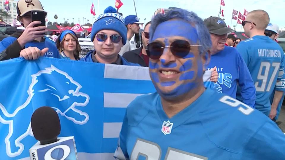 Lions fans in San Francisco to watch the NFC championship game. (Jan. 28, 2024)