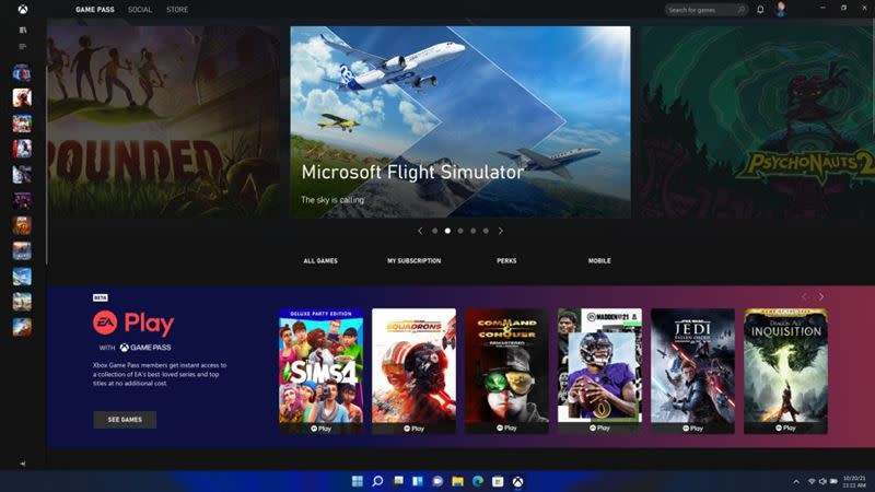 Windows 11也搭配為速度、多元性與方便性而重新打造的全新 Microsoft Store。其具有更廣泛通過資安與家庭安全測試的內建與第三方應用程式目錄，為使用者帶來娛樂、啟發和產生連結的頂尖體驗（圖／台灣微軟）