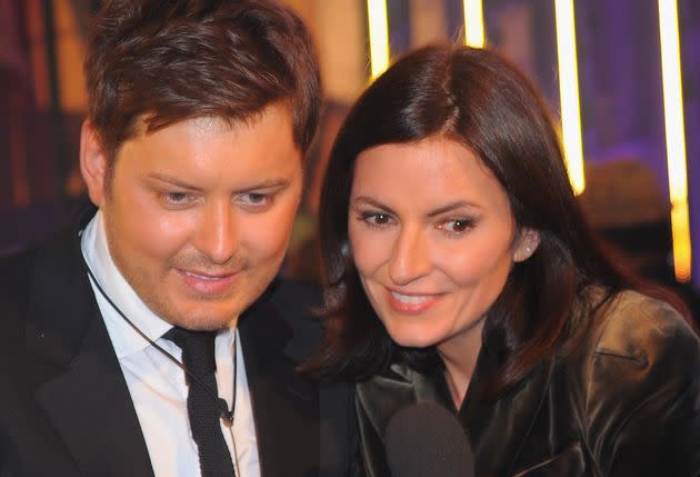 Brian Dowling and Davina McCall pictured at the Ultimate Big Brother final in 2011 (Photo: Ian Gavan via Getty Images)