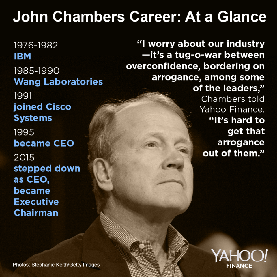 Former Cisco CEO John Chambers offers some advice for the tech leaders of today in an interview with Yahoo Finance.