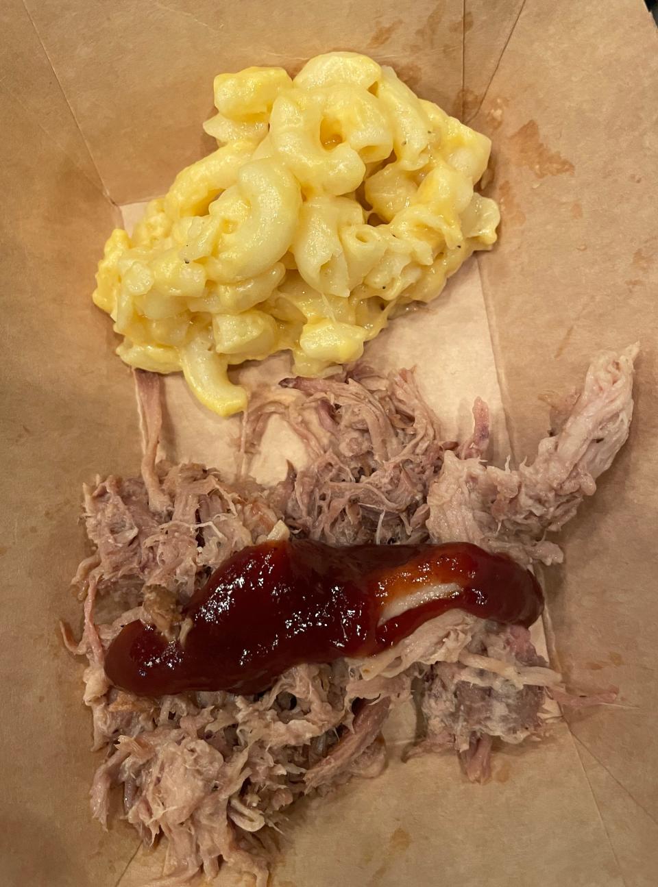 Kennedy's Bar-B-Que offered pulled pork and macaroni and cheese.