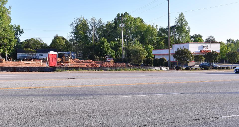 Shipley Do‒Nuts will be coming soon to  Spartanburg at 1631 John B. White Blvd.This is the construction site of the new business on April 17, 2023.