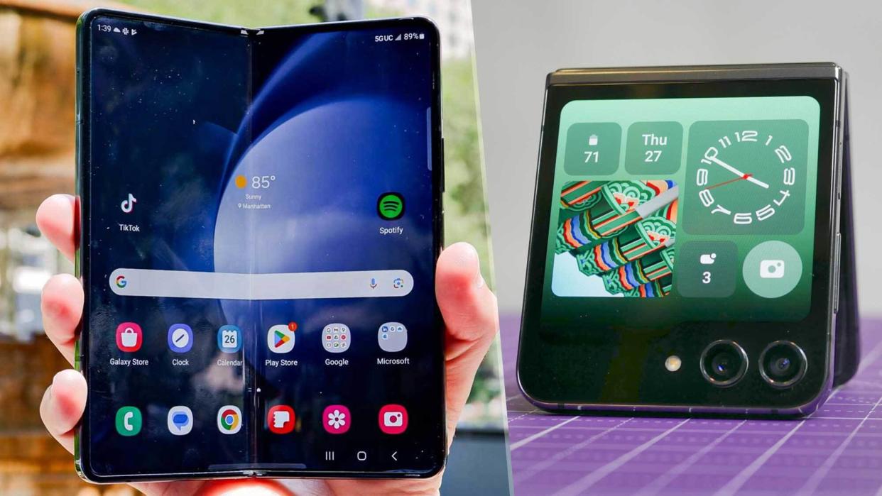  The Galaxy Z Fold vs the Galaxy Z Flip. 