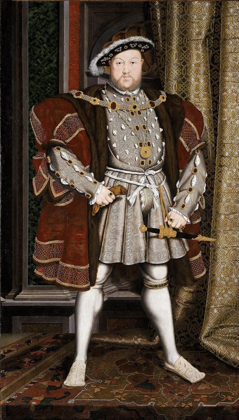 Retrato de Enrique VIII por Hans Holbein el Joven (1537).