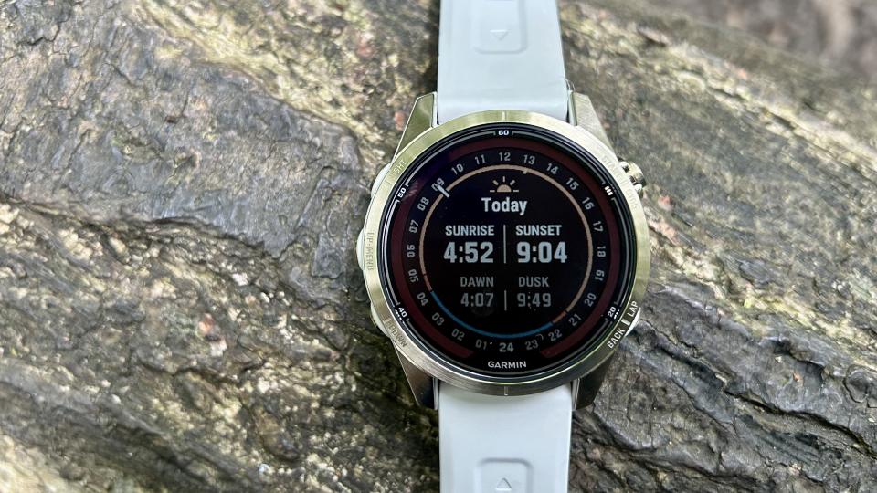 a photo of the Garmin Fenix 7 Pro sunrise/sunset