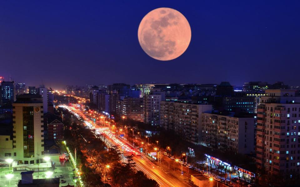 The 'blood moon' seen in China during an eclipse in January will be even more spectacular this week - Visual China Group