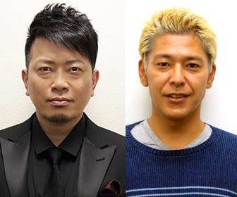 吉本興業宣佈旗下包括宮迫博之（左）、田村亮（右）等11位藝人即日起暫停活動。 圖／摘自網路