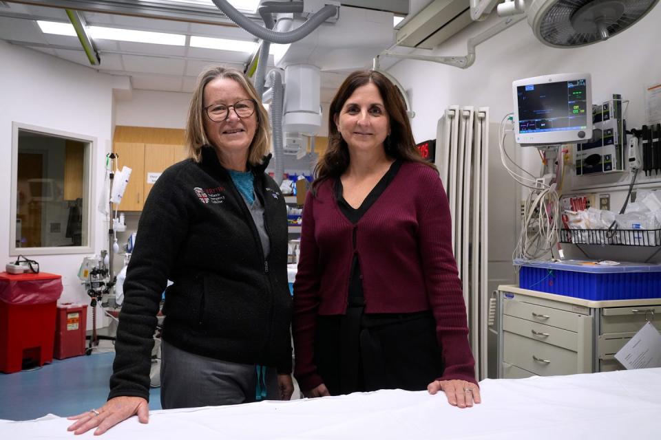 Dr. Susan Duffy, left, and nurse Lori Clements lead RI SAFE, the state's first coordinated program to provide wraparound care to survivors of sexual assault.