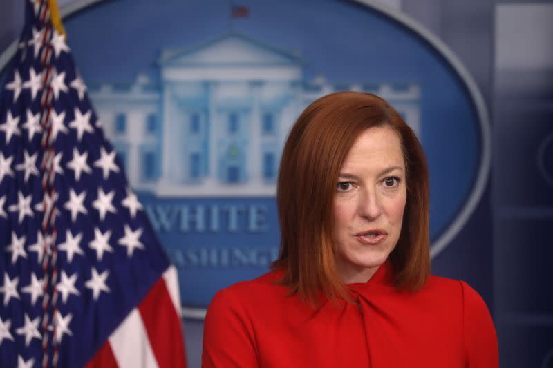 U.S. White House Press Secretary Psaki holds the daily briefing at the White House in Washington, D.C.