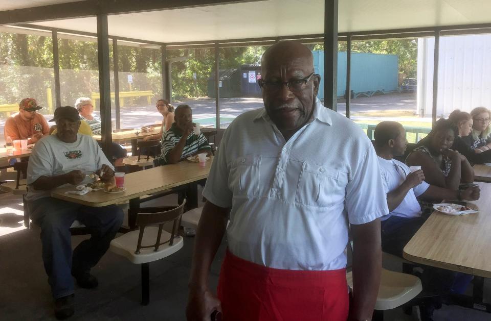 John Anderson, former president of the Central Brevard Sharing Center, is pictured during the 2016 Thanksgiving dinner at the center, where he was wished a happy birthday.