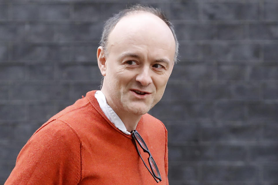 Number 10 special advisor Dominic Cummings walks in Downing Street in central London on January 6, 2020. (Photo by Tolga AKMEN / AFP) (Photo by TOLGA AKMEN/AFP via Getty Images)