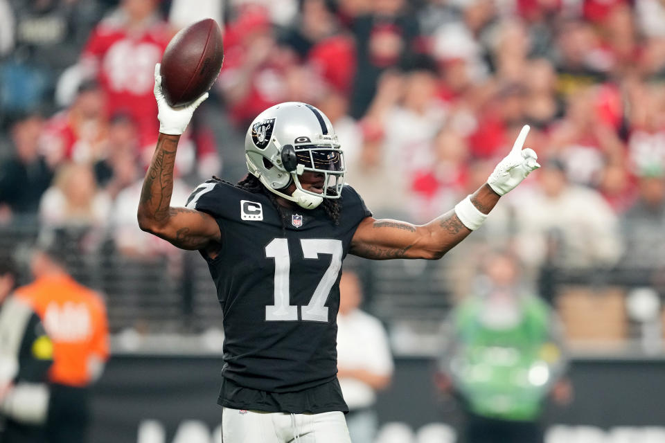 Davante Adams #17 of the Las Vegas Raiders is a fantasy star