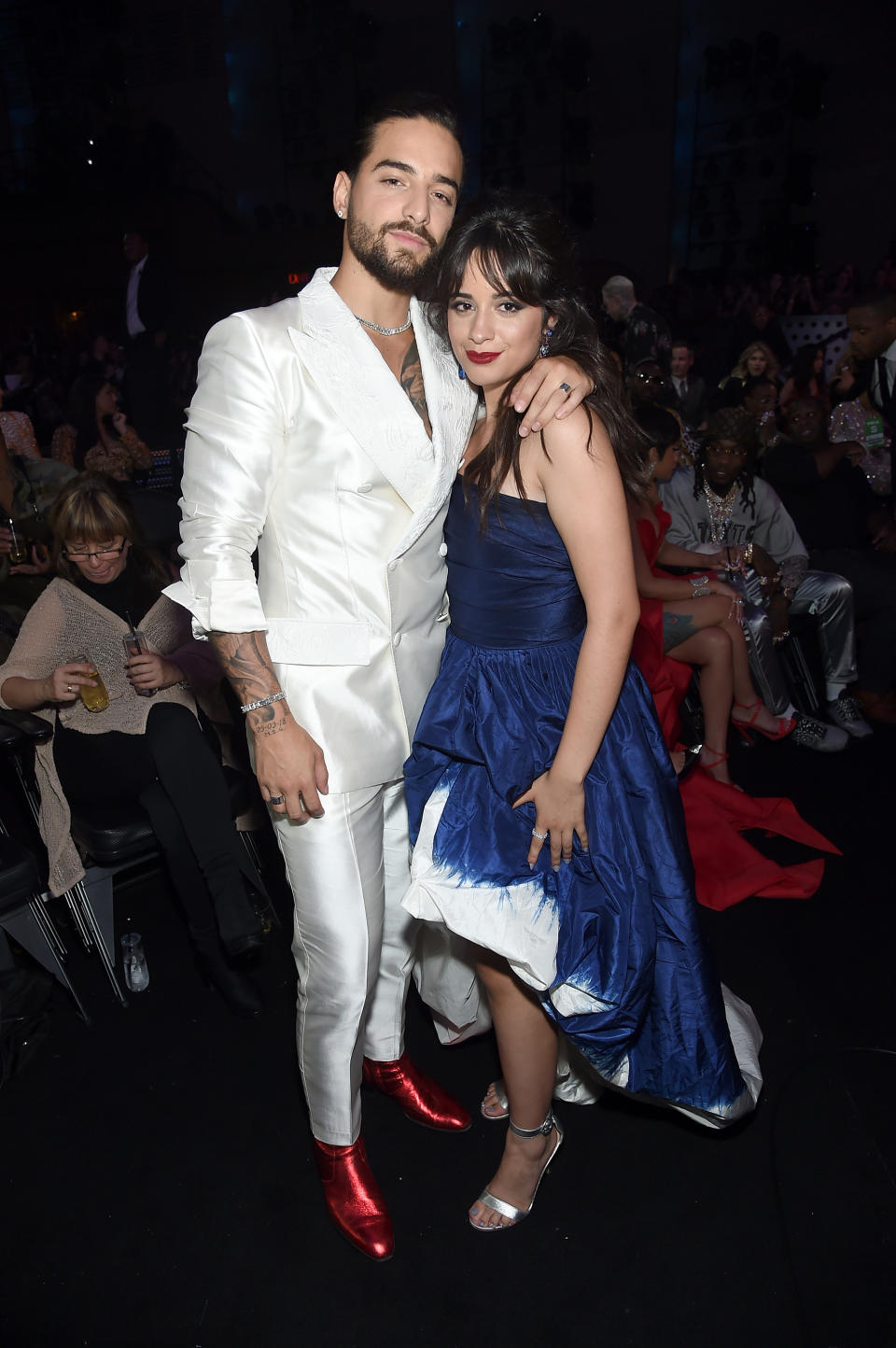 Maluma mit seinem prominenten Fan Camila Cabello. (Bild: Jamie McCarthy/VMN18/Getty Images for MTV)