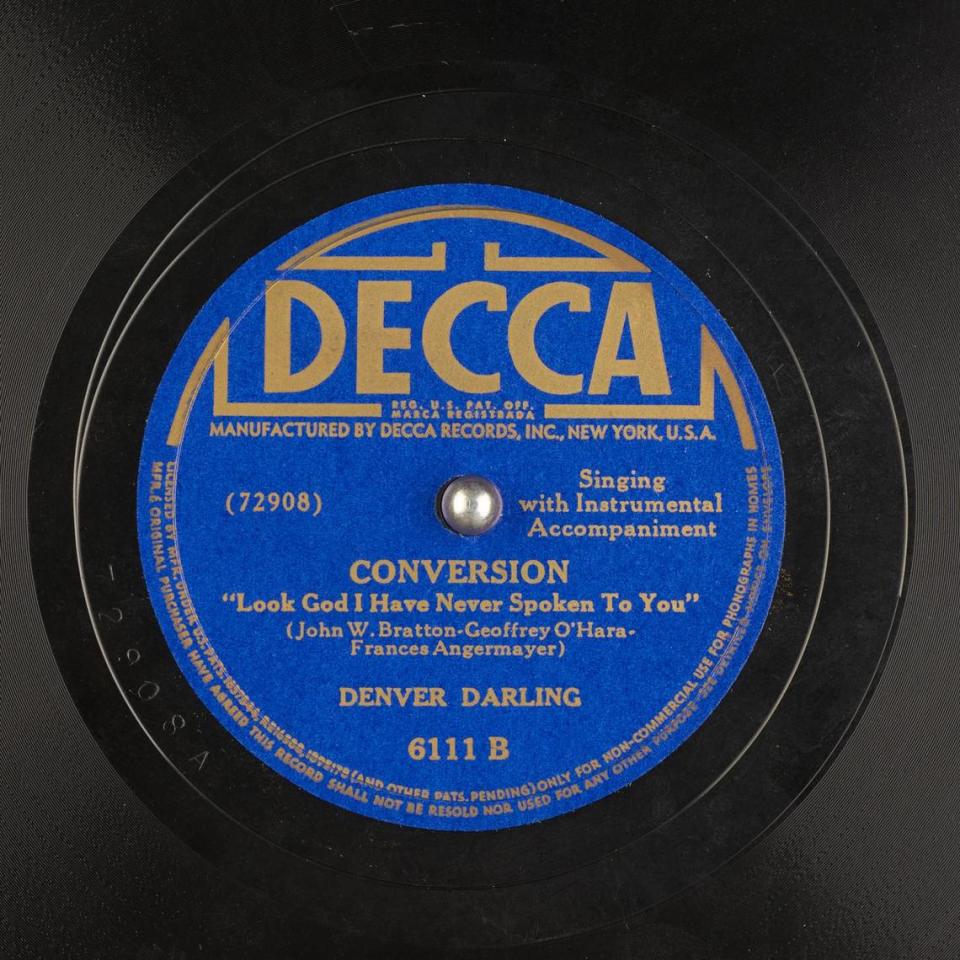 Denver Darling record, 1945, from the Internet Archive’s digital audio collection.​