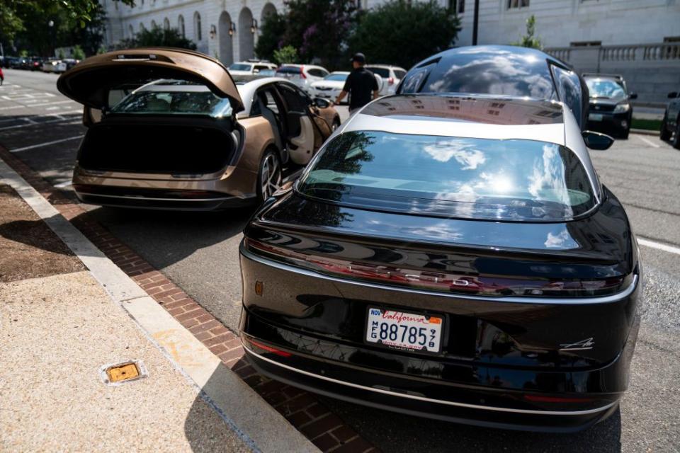 lucid motors electric car demonstration on capitol hill