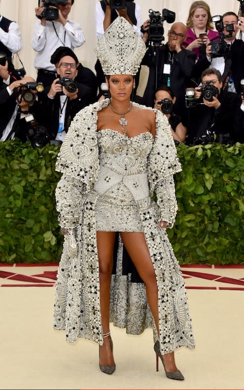 Rihanna's Maison Margiela look - Credit: Getty