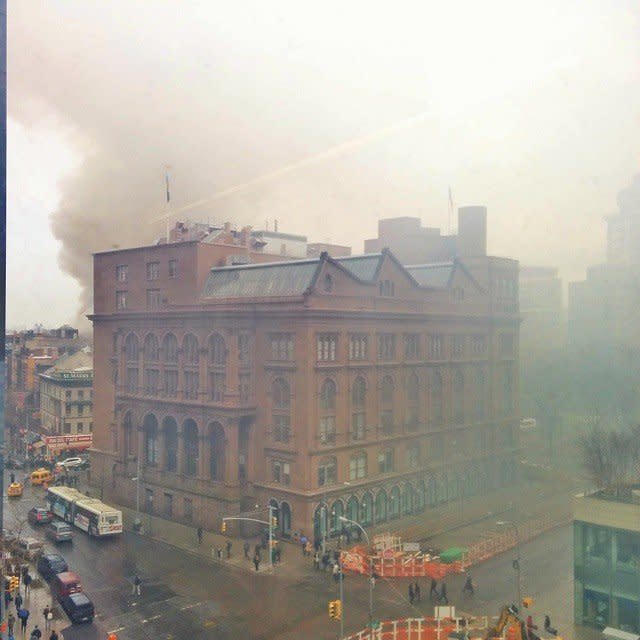 Fire at 2nd Avenue and 7th Street, New York City, on March 26, 2015.