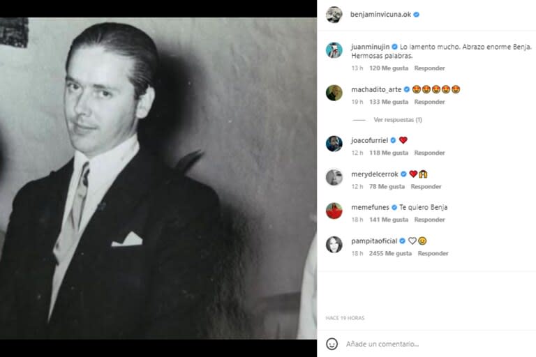 El emotivo gesto de Pampita tras la muerte del abuelo de sus hijos (Foto: Instagram @benjaminvicuna.ok)