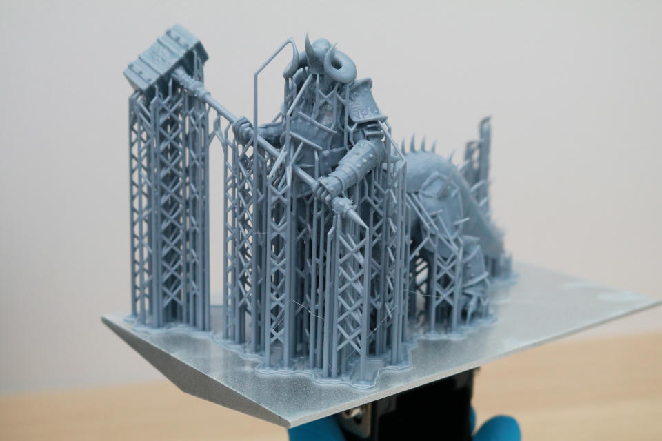 A small 3D model printed with a Creality Halot-One Plus 3D printer