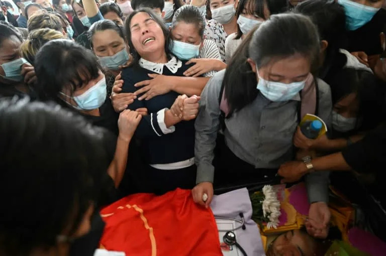 Almost 1,500 civilians have been killed and over 11,000 arrested in the junta's ongoing crackdown (AFP/STR)