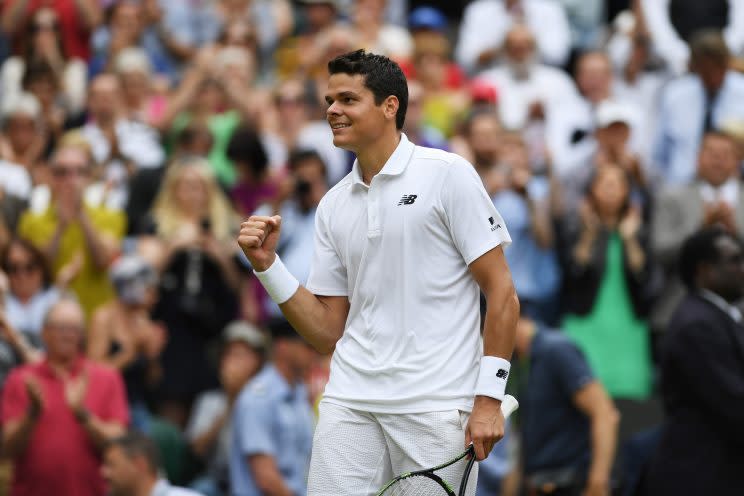 Milos Raonic became the first Canadian man to advance to a Grand Slam final. (Getty)