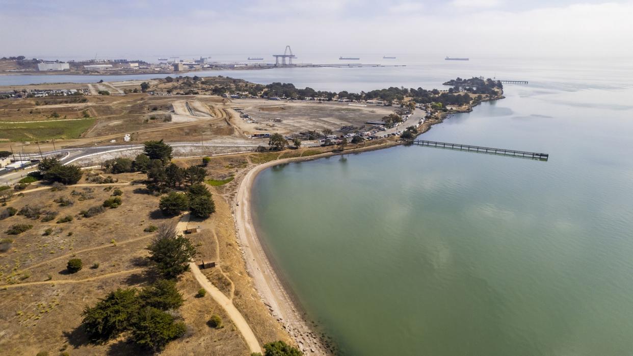 High quality stock photos of Candlestick Point, the former site of Candlestick Park where the San Francisco Giants and 49ers played. Now the potential location of a city created