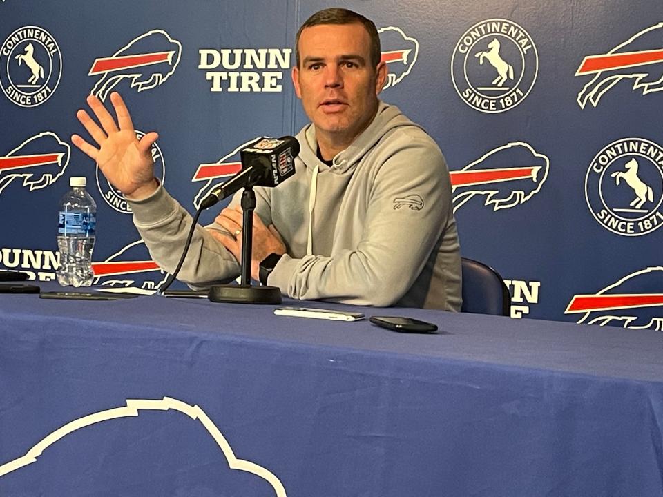 Brandon Beane said Wednesday that Von Miller will remain active with the team while the NFL investigates the charges filed against him last week.