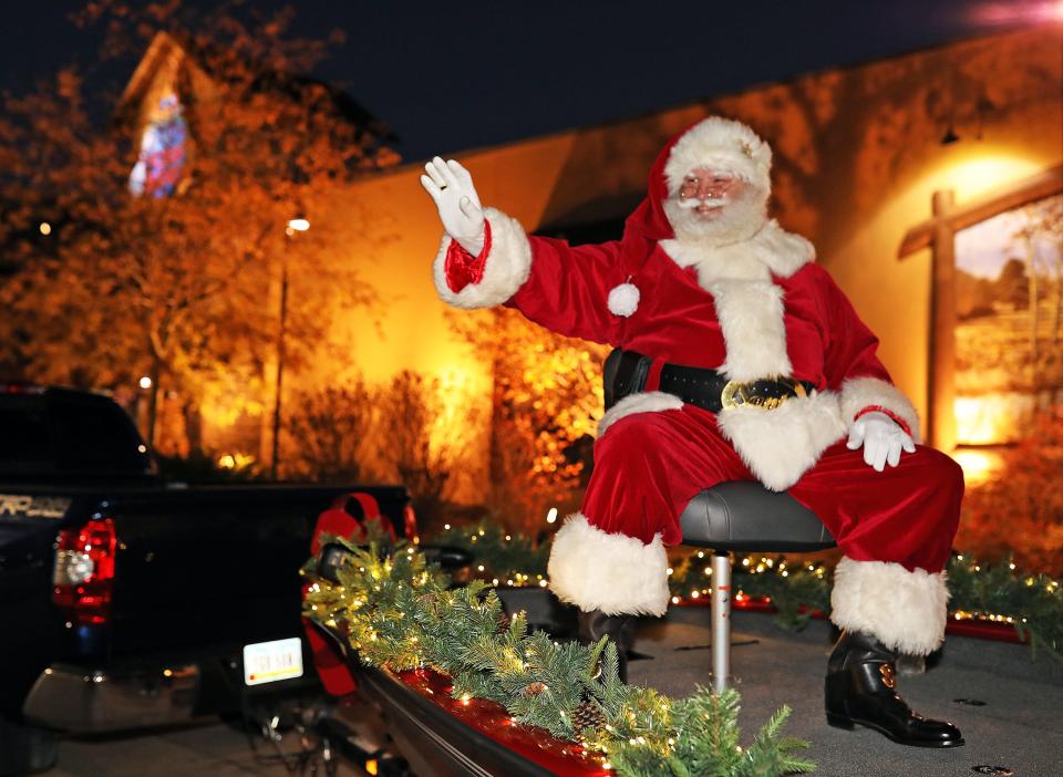 From 2020: Santa made a big arrival at Bass Pro Shops.