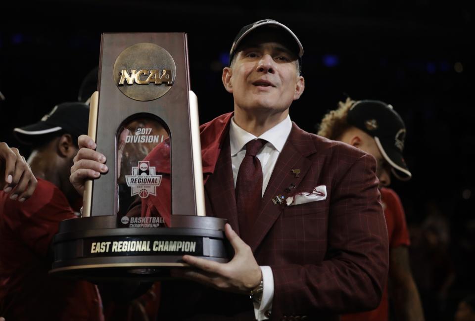 Frank Martin and South Carolina are headed to the Final Four for the first time. (AP)