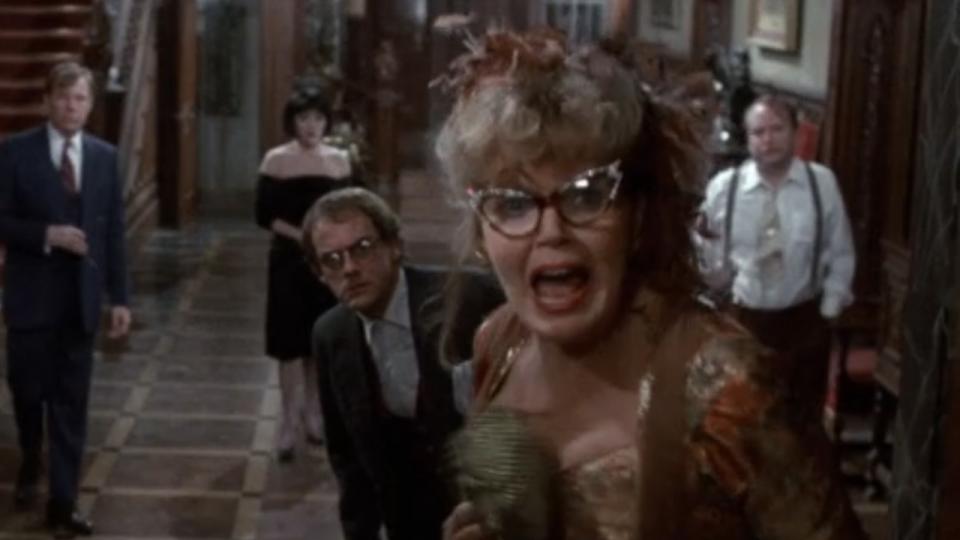 Mrs. Peacock screaming in Clue