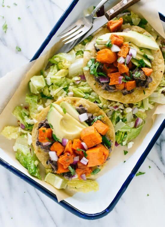 Sweet Potato Black Bean Tostadas