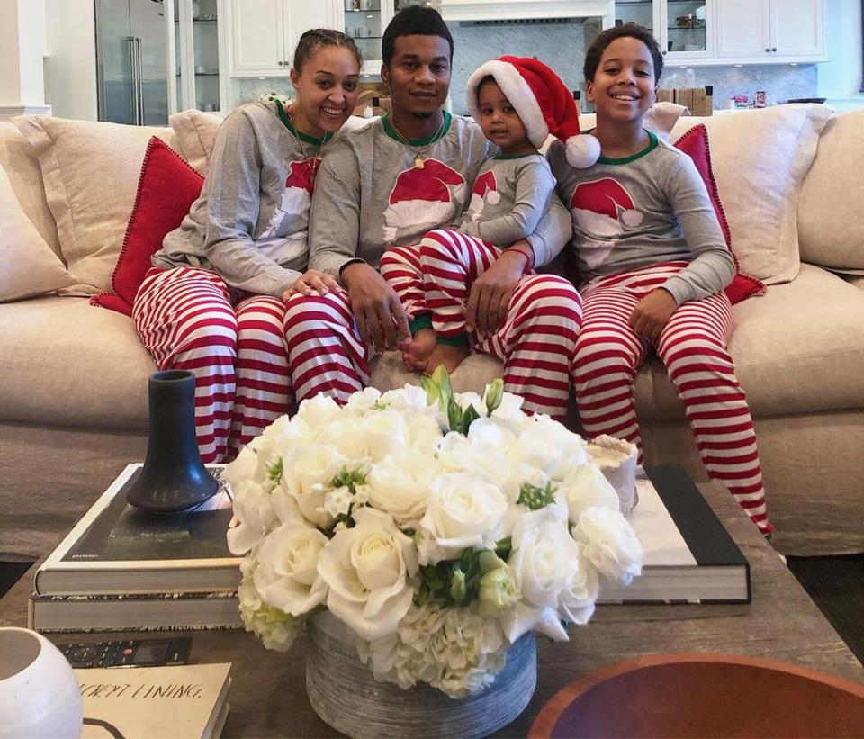 Tia Mowry family matching pajamas