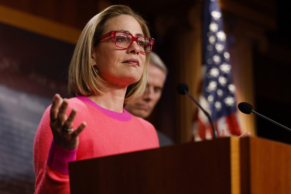 Anna Moneymaker/Getty Images U.S. Sen. Kyrsten Sinema