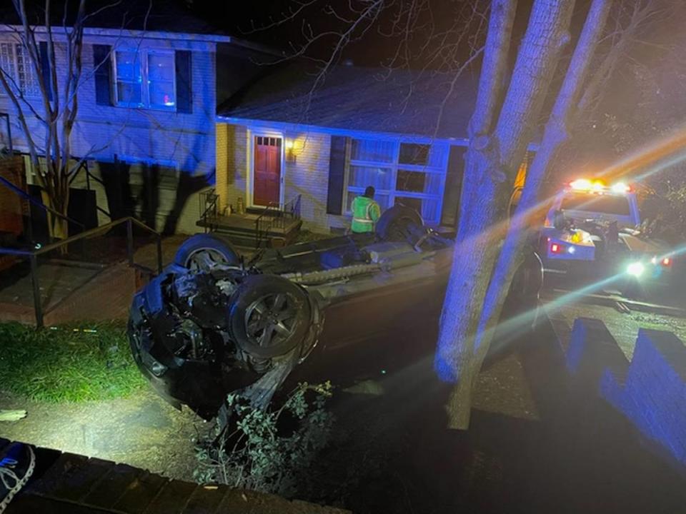 A chase ended in a crash, according to the Forest Acres Police Department.