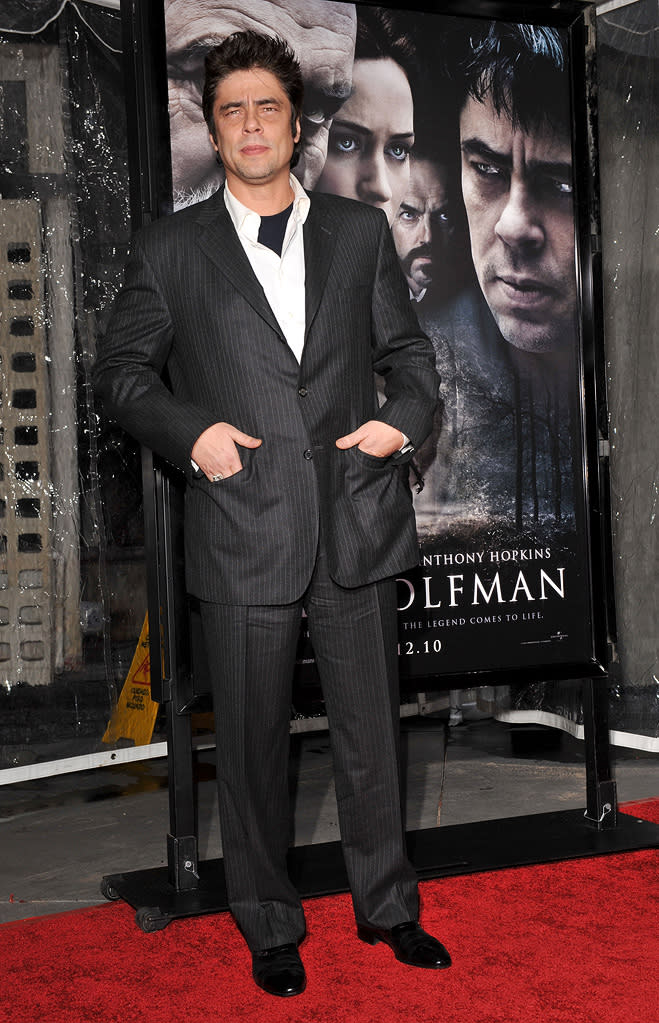 The Wolfman LA Premiere 2010 Benicio Del Toro