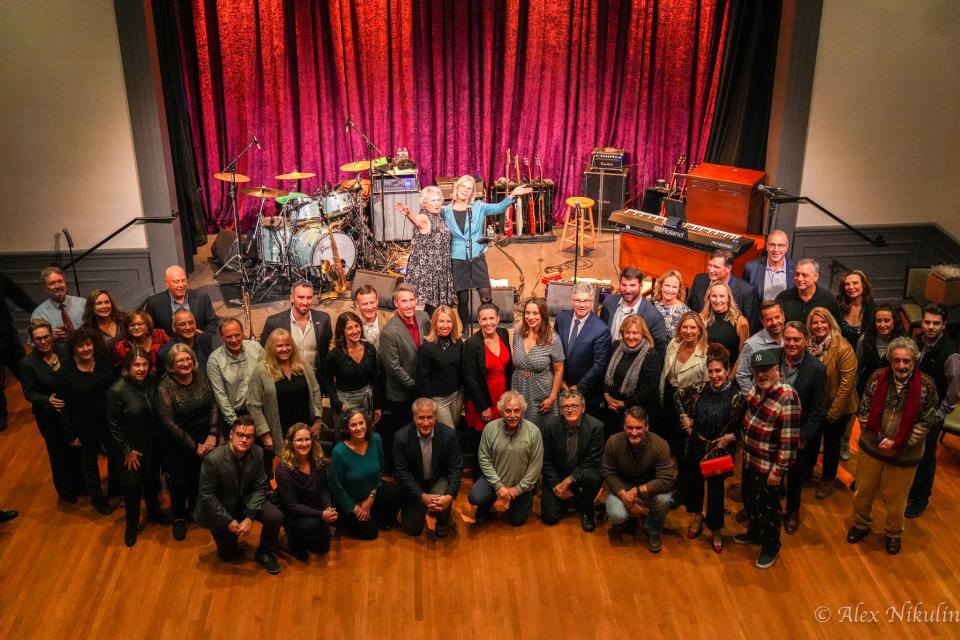 Portsmouth 400th sponsors gathered for a group photo at a recent appreciation event held at Jimmy's Jazz & Blues Club.
