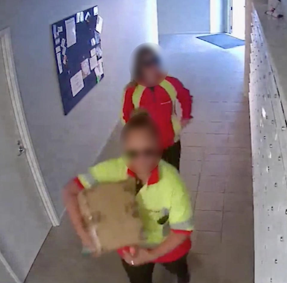 Two women were seen leaving the NZ Post depot the day it was burgled. Source: Stuff via Facebook