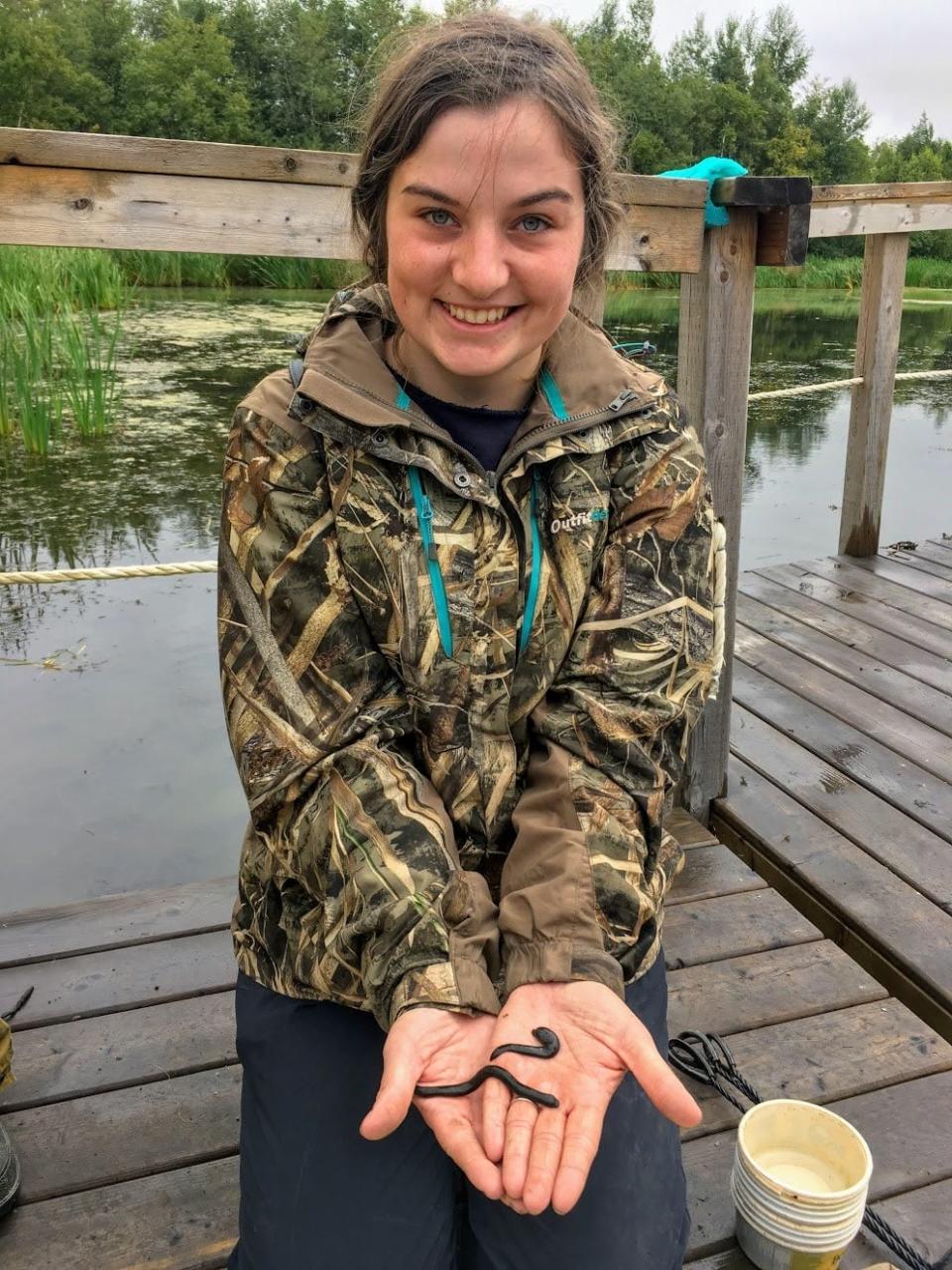 Kassidy Matheson, a technician with the P.E.I. Invasive Species Council, recommends Islanders monitor new plants for the Asian jumping worm.