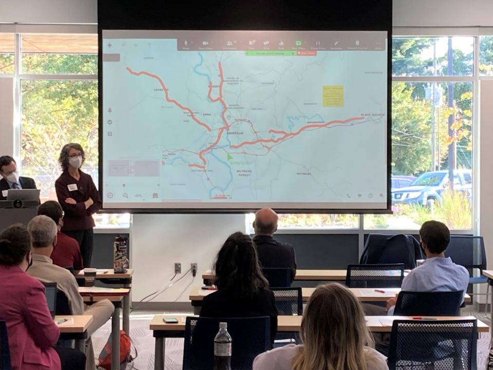 Planners attend a Buncombe County Comprehensive Plan 2043 meeting. The thorough plan aims to ensure the development of Asheville in a way that will benefit current and future residents, while protecting the natural environment in the area.