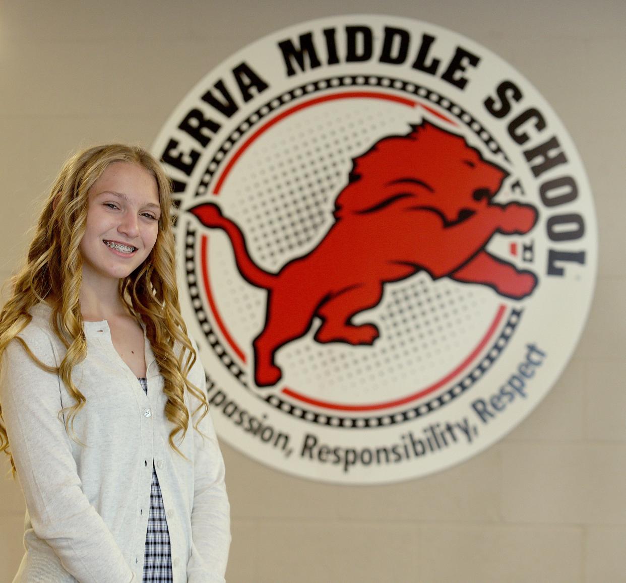 Callie Yeagley of Minerva Middle School is a Canton Repository Kid of Character for May.