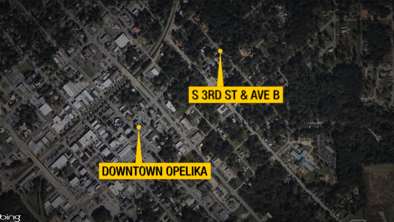 3rd Street and Avenue B, where Steve Whitlow was found dead, is a primarily residential area on the outskirts of downtown Opelika.