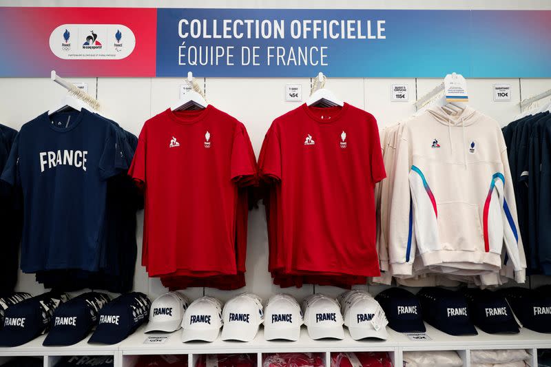 FILE PHOTO: Paris 2024 Olympics - Paris 2024 holds visit of Champs-Elysees Olympics megastore