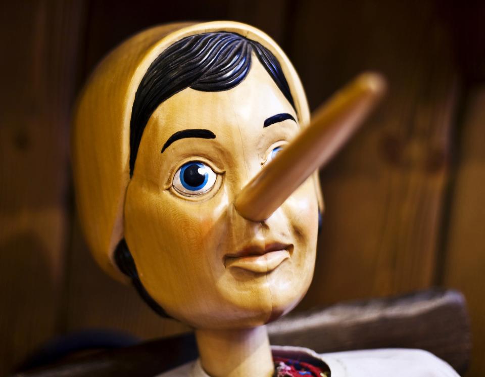 Like the story of Pinocchio, real noses give away when we tell lies (Image: Rex)