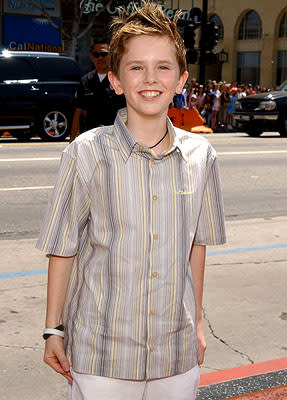 Freddie Highmore at the LA premiere of Warner Bros. Pictures' Charlie and the Chocolate Factory