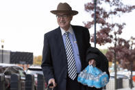 Edward Tarpley the attorney of Oath Keepers leader Stewart Rhodes, arrives at the Federal Courthouse during the Rhodes trial in Washington, Monday, Nov. 7, 2022. AP Photo/Jose Luis Magana)