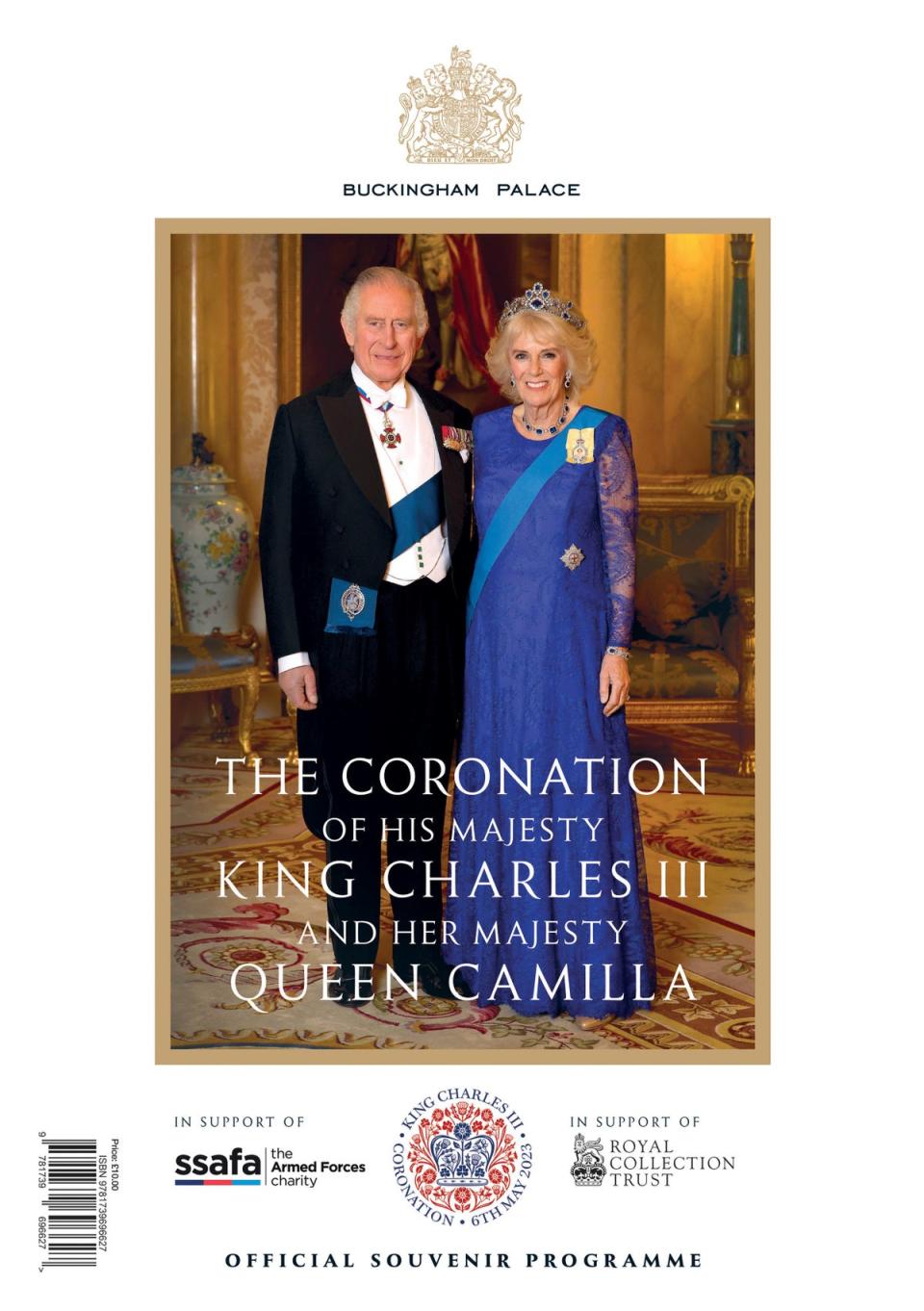 The front cover of the official souvenir programme celebrating the coronation of King Charles III and the Queen Consort (PA)