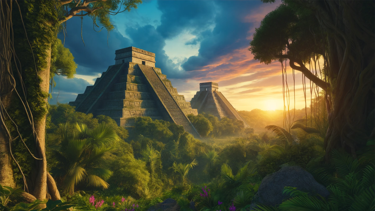 Ancient Mayan pyramids