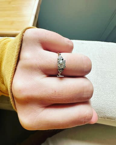 <p>Sara Bareilles/ Instagram</p> Sara Bareilles' engagement ring