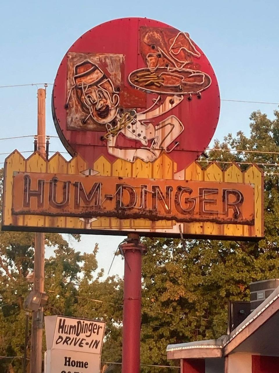 The neon Hum-Dinger hamburger drive-in sign at Ninth Street and Prospect Avenue is one that Nick Vedros would one day love to procure for the Lumi Neon Museum. “We need this classic,” he said.